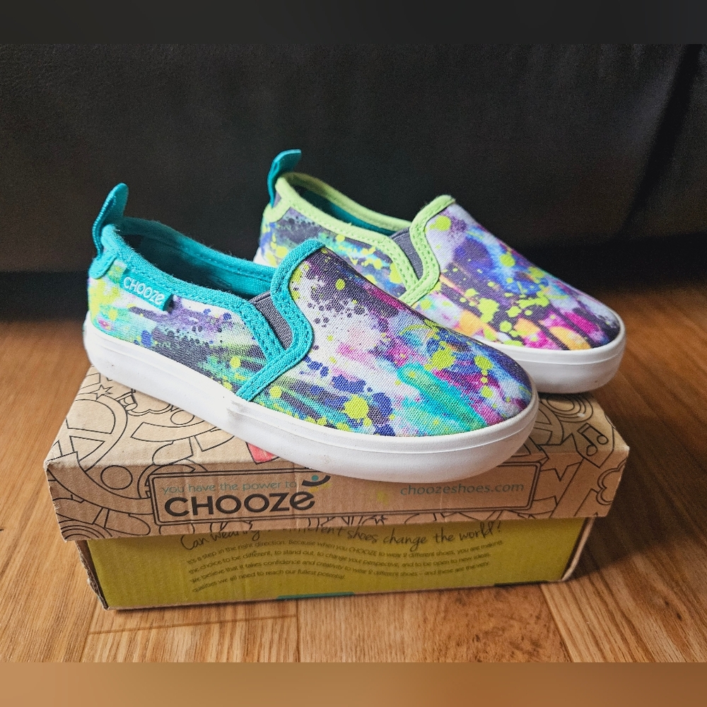 CHOOZE SPLATTER CANVAS SHOES TODDLER SIZE 10 No Box.